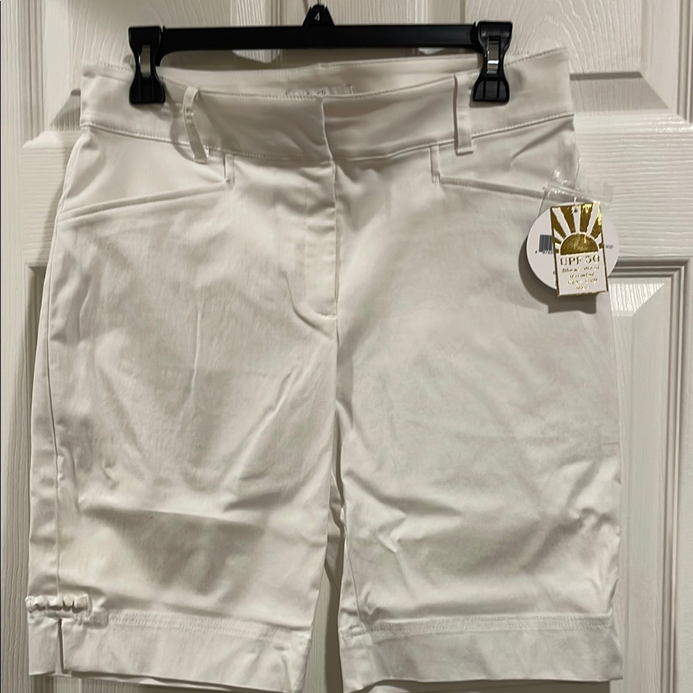 Shorts  White Bermuda Shorts Pockets 10” Inseam Quick Dry Women